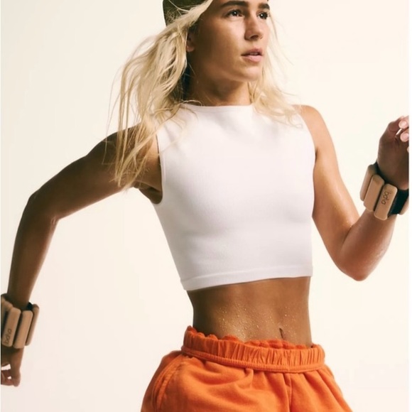 NWOT Free People Tighten Up Muscle Tank Size:Med Color:White - Picture 3 of 4